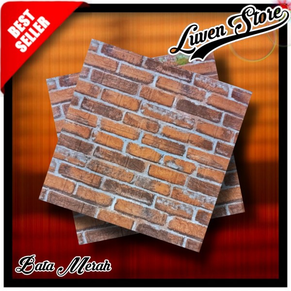 Wallpaper D Foam Brick Motif Bata Corak Maulagi